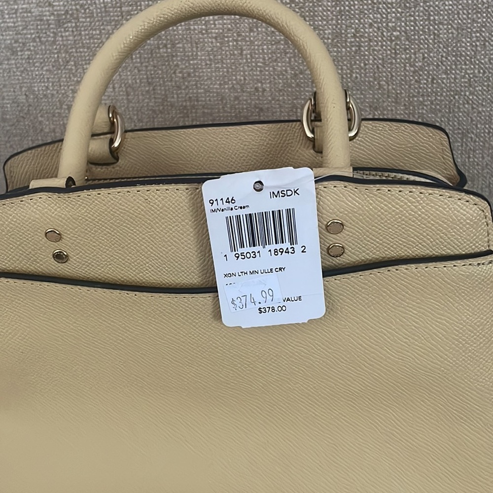 Coach 91146 Mini Lillie Leather Carryall In Vanilla Cream - Picture 8 of 8